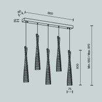 Подвесной светильник Modestyle MS.88910.5 GD