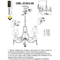 Подвесная люстра Omnilux Padru OML-53303-08