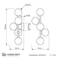 Настенный светильник Lumina Deco Marsiada LDW 6033-5 F.GD