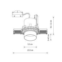 Встраиваемый светильник Nowodvorski Mono Slide Trimless Satine Copper 10807
