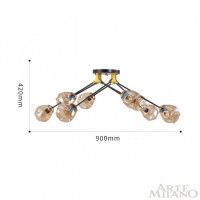 Потолочная люстра Arte Milano Amalfi 252588/8 Br