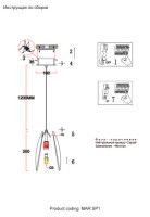 Подвесной светильник Crystal Lux MAR SP1 SMOKE