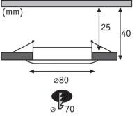 Встраиваемый светодиодный светильник Paulmann Lensl 50068