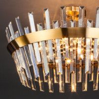 Потолочная люстра Eurosvet Steccato 10111/8 золотая бронза/прозрачный хрусталь Strotskis Smart a047843