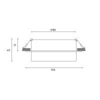 Встраиваемый светильник Hesby Lighting Nimbus HSBL_0128