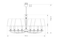 Люстра на штанге Kutek Rossano ROS-ZW-8(P/A)