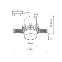 Встраиваемый светильник Nowodvorski Mono Slide Trimless White/Gold 10804
