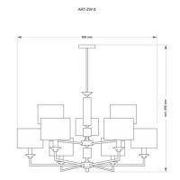 Подвесная люстра Kutek Mood Artu ART-ZW-8 (N)