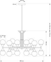 Люстра на штанге Kutek Bari BAR-ZW-8 (ZM)