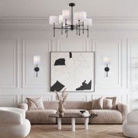 Люстра на штанге Eurosvet Notturno 60162/8 черный Smart a065663