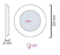 Встраиваемый светильник Horoz Electric SLIM-18 056-003-0018 18W 4200K HRZ33002860