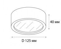 Потолочный светодиодный светильник Italline M04-525-125 black 4000K