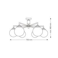 Потолочная люстра Kutek Mood Artu Glass ART-PL-6 (N) G