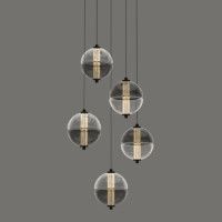 Каскадная люстра Delight Collection MD24022079-5A black/smoky