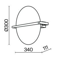 Настенный светильник Maytoni Mira MOD279WL-L14B3K