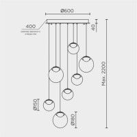 Подвесной светильник Modelux ML.2338.7 BK