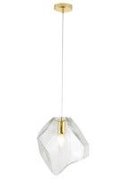 Подвесной светильник Crystal Lux NUESTRO SP1 GOLD/TRANSPARENT