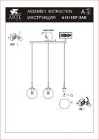 Подвесной светильник Arte Lamp Volare A1915SP-3AB
