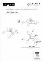 Потолочная люстра iLedex Epical 6827-6 BK+WH