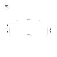 Потолочная люстра Arlight SP-ESTELY-R800-60W Warm3000 (BK, 80 deg, 230V, TRIAC) 055590