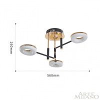 Потолочная люстра Arte Milano Ferrara 272999/3 BK/GD