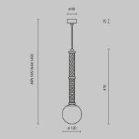 Подвесной светильник Maytoni Teatro MOD287PL-01BS1