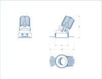 Встраиваемый светильник Fiberli MR1215 (круглая рамка) 12130102