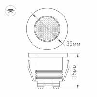 Мебельный светильник Arlight LTM-R35WH 1W Day White 30deg