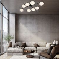 Потолочная люстра Eurosvet Opaline 70220/8 черный Smart a065767