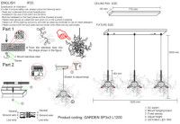 Подвесной светильник Crystal Lux GARDEN SP3х3 L1200 GOLD