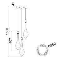 Подвесной светильник Delight Collection P98066-3 antique brass