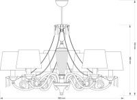 Подвесная люстра Kutek Monza MON-ZW-8 (P/A)