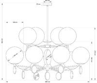 Люстра на штанге Kutek Dimaro DIM-ZW-8+4(P)