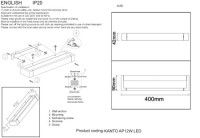 Настенный светильник Crystal Lux KANTO AP12W LED BL