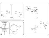 Люстра на штанге Ambrella Light High Light Heigh Light LH53005