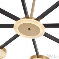 Люстра на штанге Arte Milano 272079/8 BK/GD