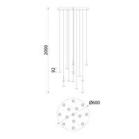 Каскадная люстра Mantra Andromeda 8935