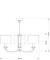 Люстра на штанге Kutek Decor Lampshade DEC-ZW-3(BN/A)