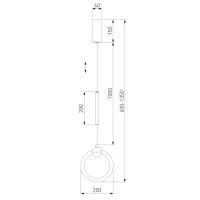 Подвесной светильник Eurosvet Rim 90165/1 черный жемчуг