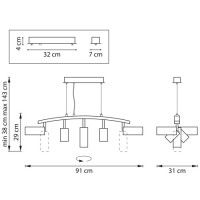 Подвесной светильник Lightstar Rullo LR735372873 (571735+214437-2+214487-3)