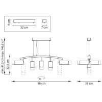 Подвесной светильник Lightstar Rullo LR7358623731 (571735+214437-3+214486-2+202431-5)