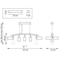 Подвесной светильник Lightstar Rullo LR735862373 (571735+214437-3+214486-2)