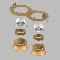 Встраиваемый светильник Lightstar Domino (214623+214603+214603+214003+214003) D6230303GMOD