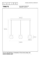 Подвесной светильник Lucide Tribute 21435/03/38