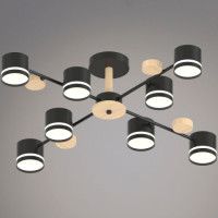 Люстра на штанге Reluce 68730-0.3-08 GX53 BK+WOOD