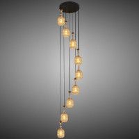 Каскадная люстра Reluce 02003-0.9-09 AMBER