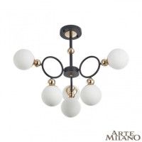 Потолочная люстра Arte Milano Neapolis 274307/6 BK/GD