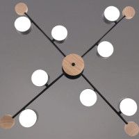 Люстра на штанге Reluce 03751-0.3-08 BK+WOOD GX53