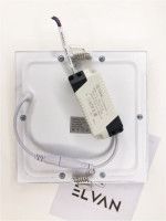 Встраиваемый светильник Elvan VLS-102SQ-12W-WW-Wh