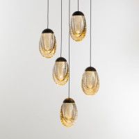 Подвесной светильник Delight Collection MD25090022-5A matt black/champagne